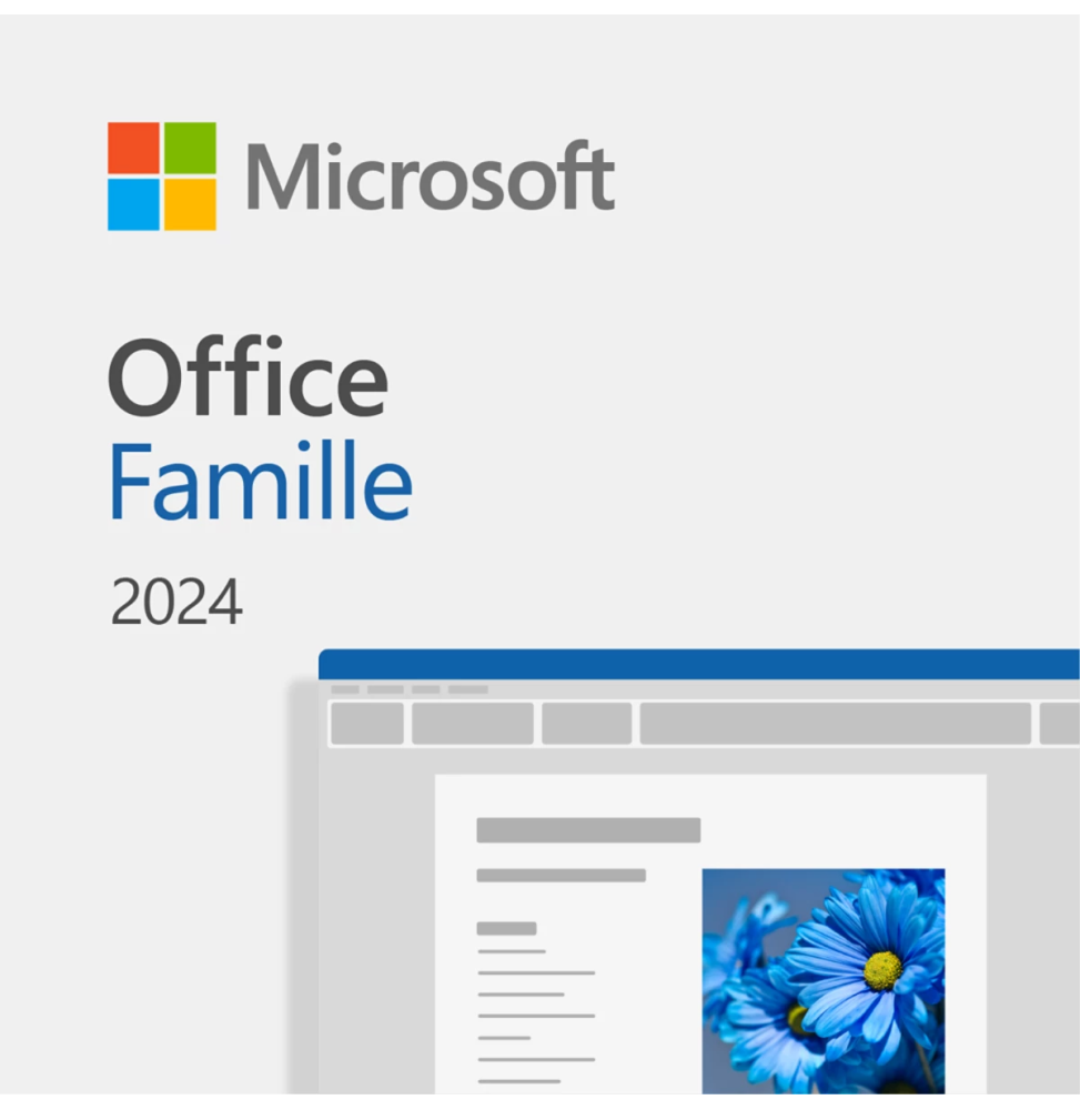 Microsoft Office Famille 2024 - Achat définitif pour 1 PC ou Mac