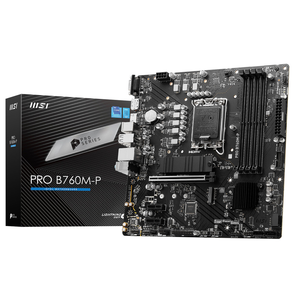 Carte Mère Intel MSI PRO B760M-P (911-7E02-026)