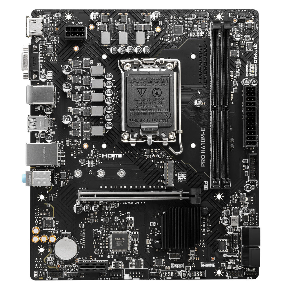 Carte Mère Intel MSI PRO H610M-E (911-7D48-070) – Image 2