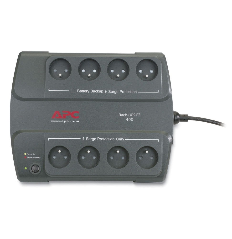 Onduleur Off-line APC Back-UPS BE400-FR - 240 W / 400 VA - 8 prises FR – Image 2