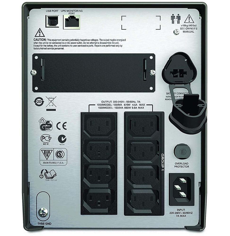 Onduleur Line-interactive APC Smart-UPS SMT1000I) - 700 W / 1000 VA - 8 prises C13 – Image 2