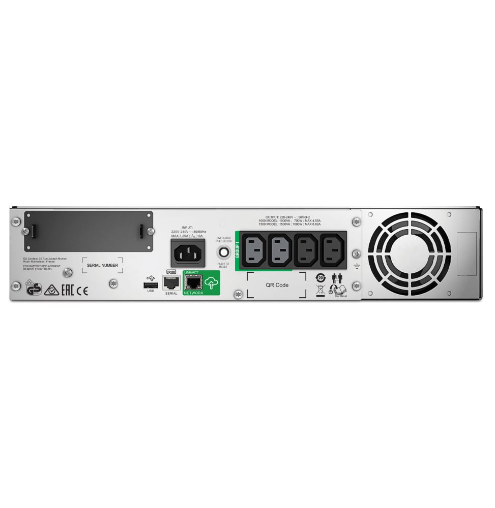 Onduleur Line-interactive APC Smart-UPS SMT rack 2U 1000VA - 230V (SMT1000RMI2UC) – Image 2