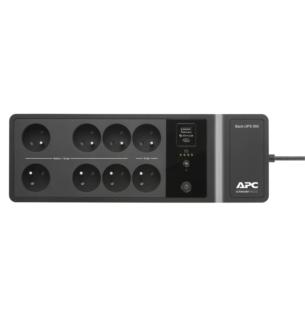 Onduleur Off-Line APC Back-UPS BE850G2-FR - 520 W / 850 VA - 8 prises FR + USB Type-C et A – Image 2