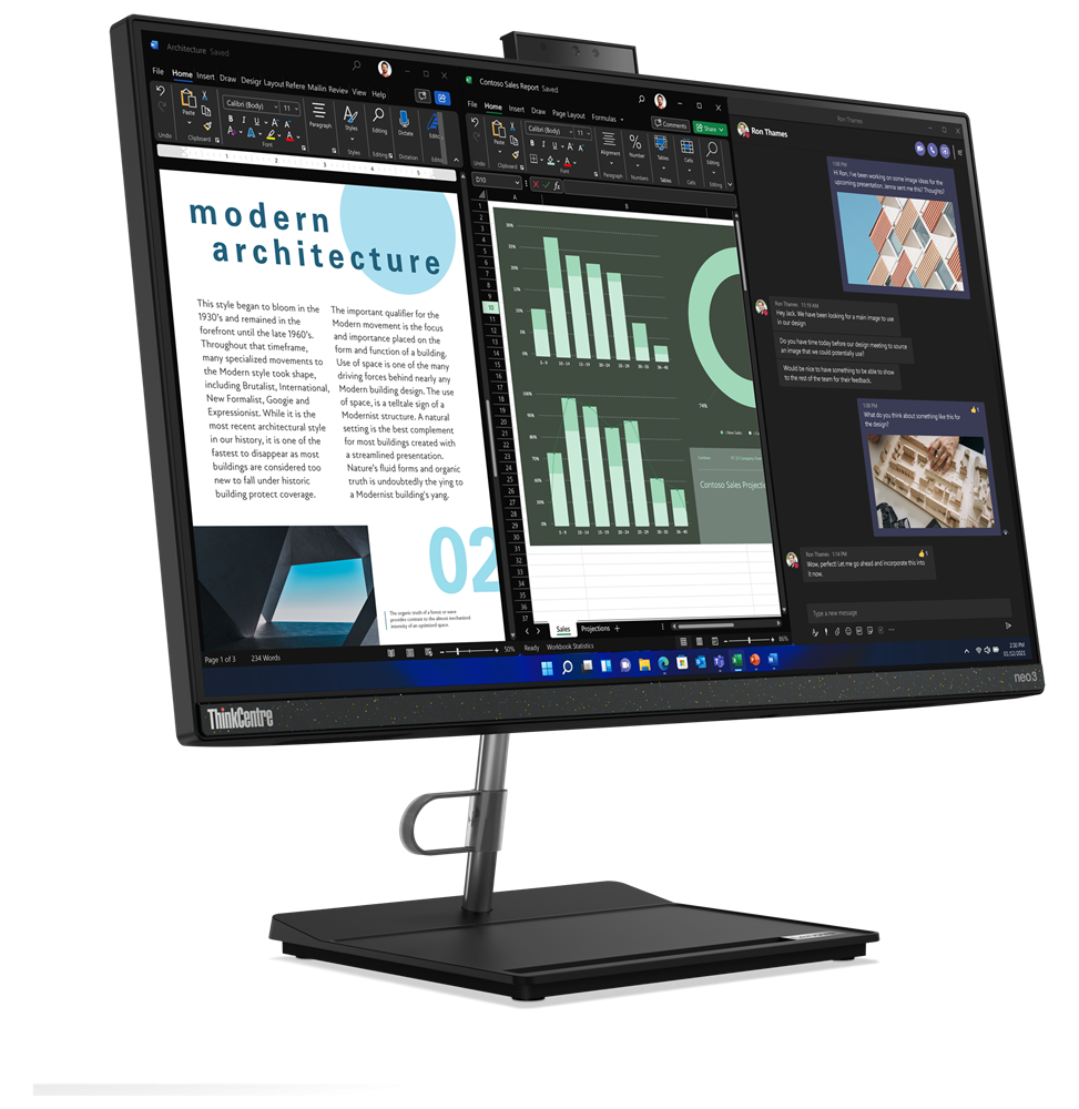 Ordinateur Tout-en-un Lenovo ThinkCentre neo 30a 22 (12B3002FFM) – Image 2