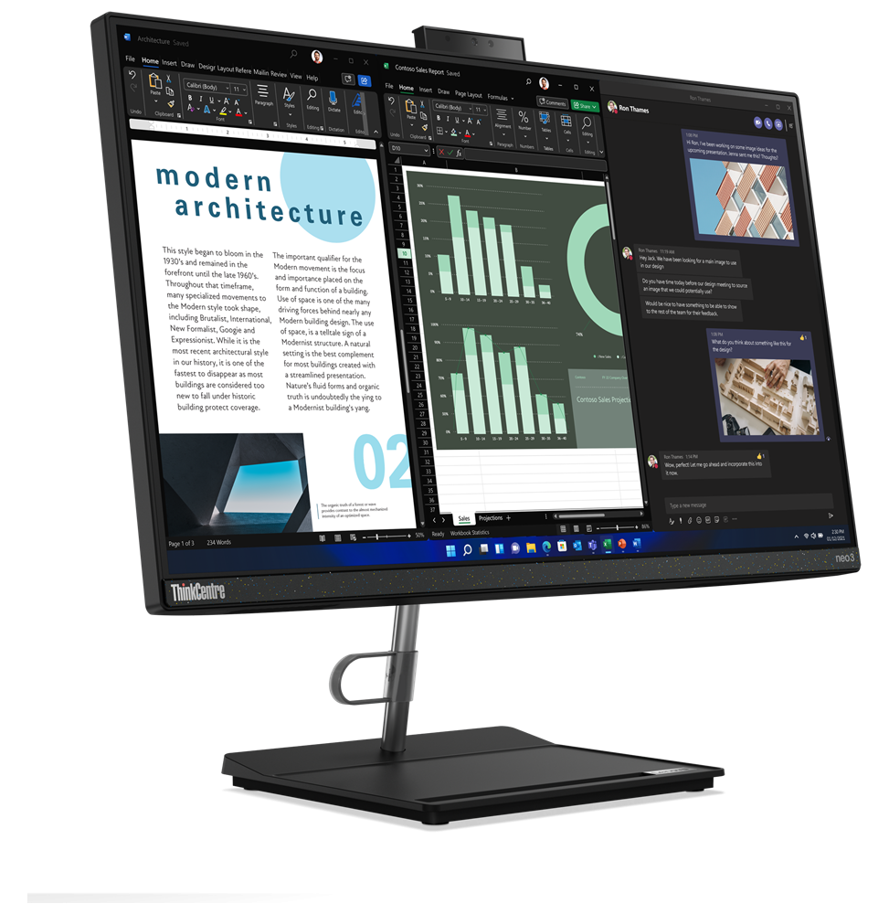 Ordinateur Tout-en-un Lenovo ThinkCentre neo 30a 22 (12B3006TFM) – Image 2