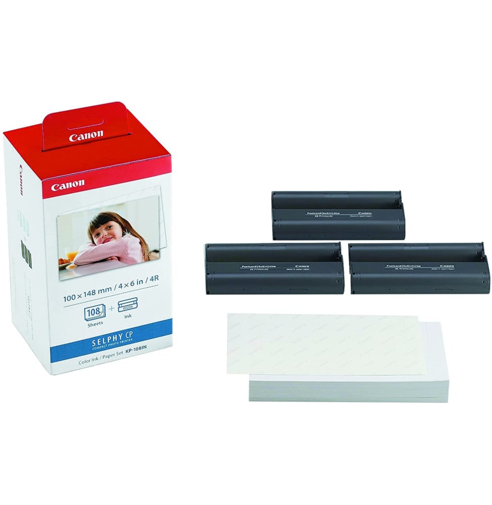 Papier Photo Canon + encre KP-108IN - 108 tirages (3115B001AA) – Image 2
