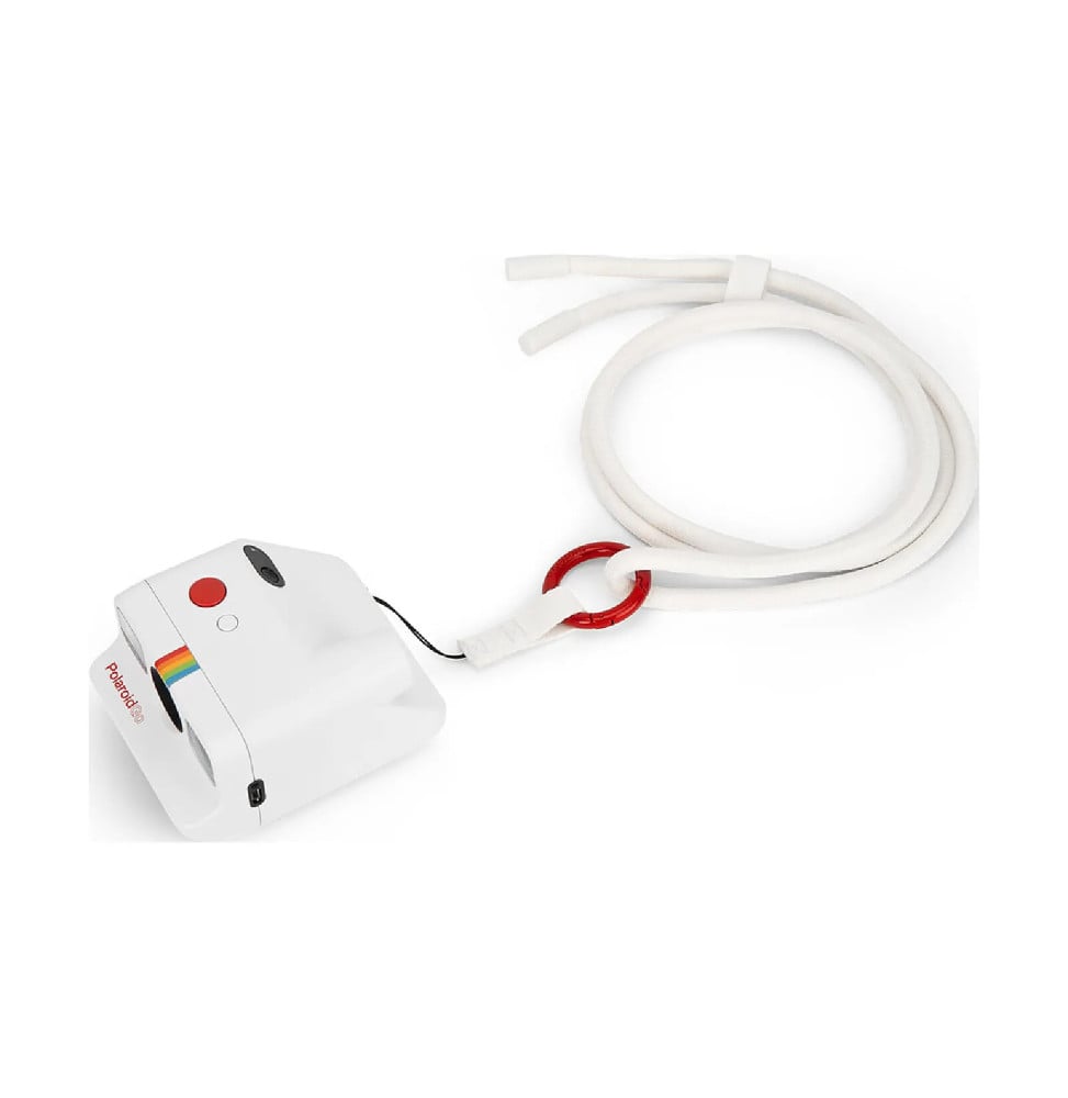 POLAROID Bandoulière pour Appareil Photo Polaroid Go Ajustable en Nylon Blanc