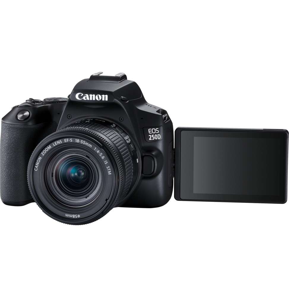 Reflex Canon EOS 250D + objectif EF-S 18-55mm f/4-5.6 IS STM (3454C002AA) – Image 2