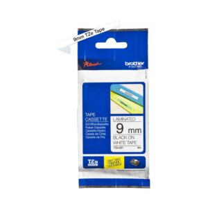Cassette à ruban Brother TZe-221 - Noir sur blanc, 9 mm de large / 8 m de long