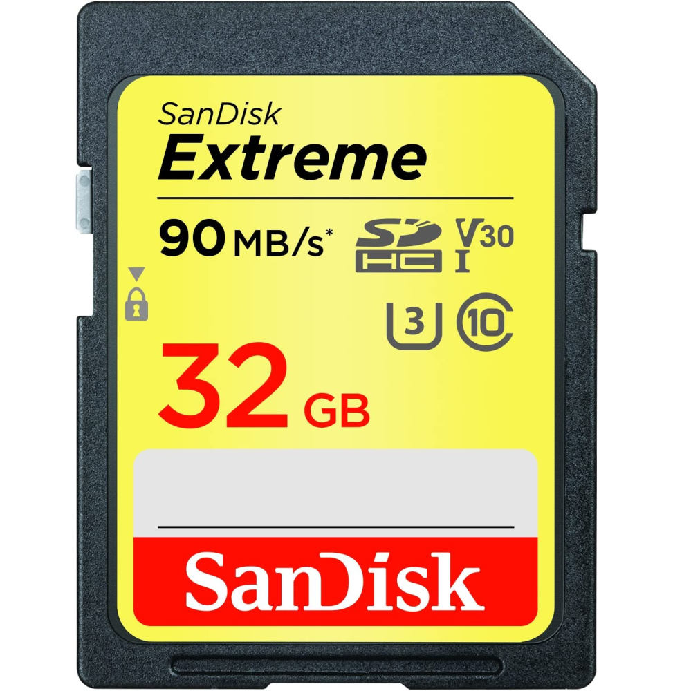 SanDisk Extreme SDHC UHS-I Card 32 Go (SDSDXVE-032GNCIN)