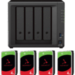 Serveur NAS 4 baies Synology DiskStation DS923+ avec disques durs 16 To (4* Seagate IronWolf 4 To)