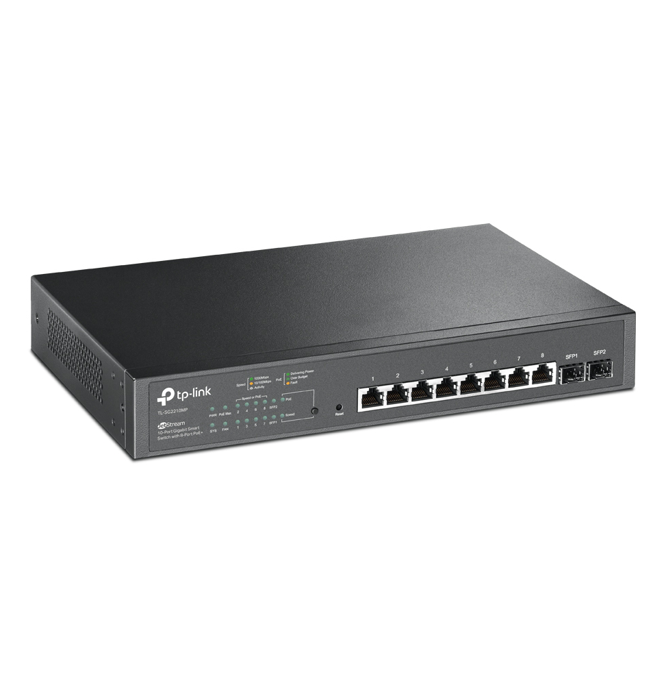 Switch Smart TP-Link TL-SG2210MP JetStream 10 ports Gigabit avec 8 ports PoE+ – Image 2