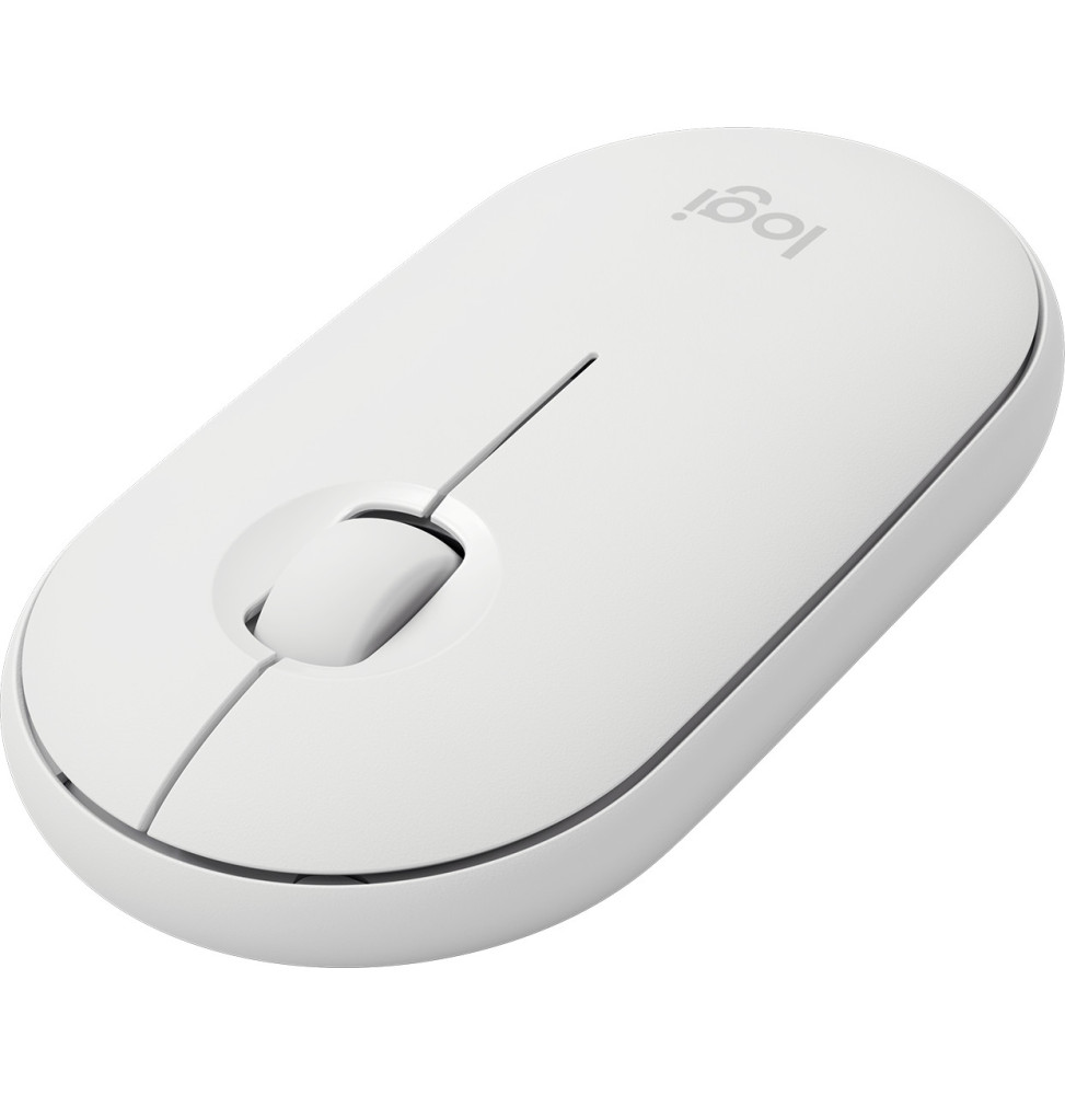 Souris sans fil Bluetooth Logitech Pebble M350 Blanc cassé (910-005716) – Image 2