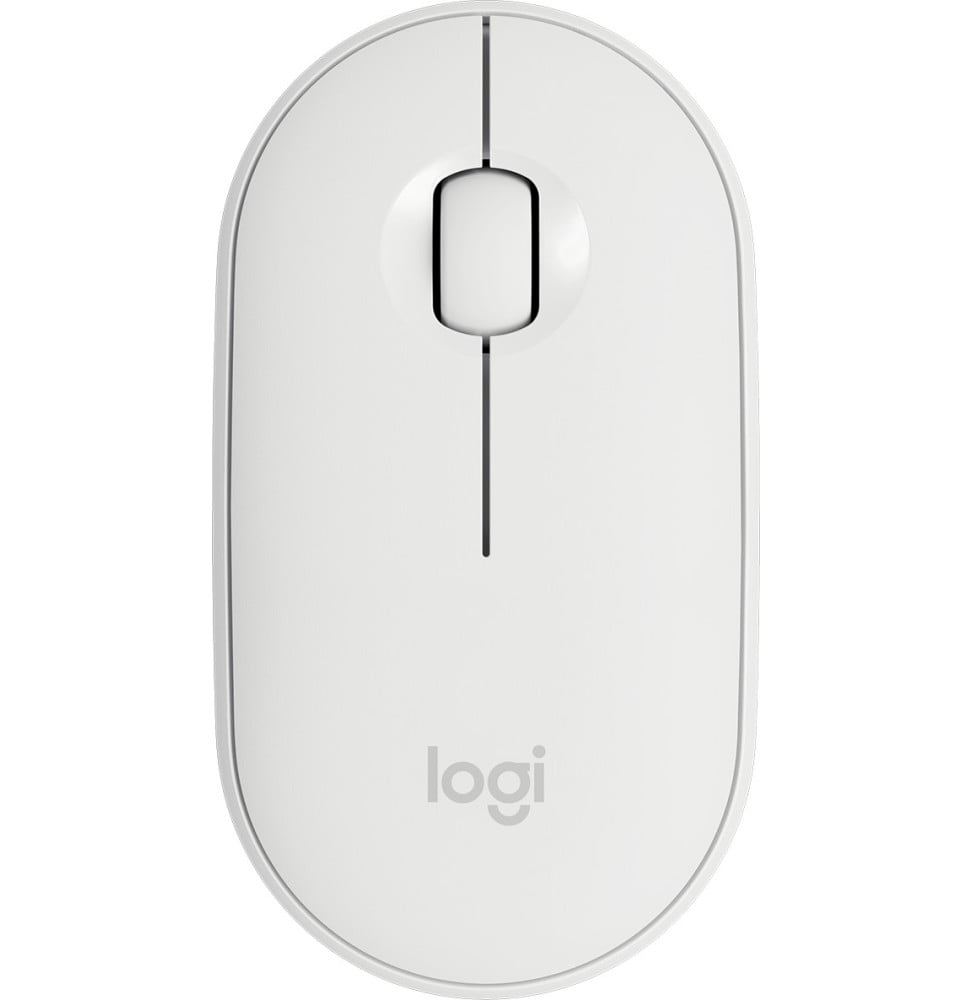 Souris sans fil Bluetooth Logitech Pebble M350 Blanc cassé (910-005716)