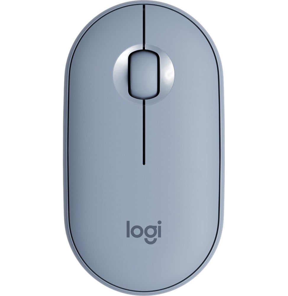 Souris sans fil Bluetooth Logitech Pebble M350 Bleu gris (910-005719)