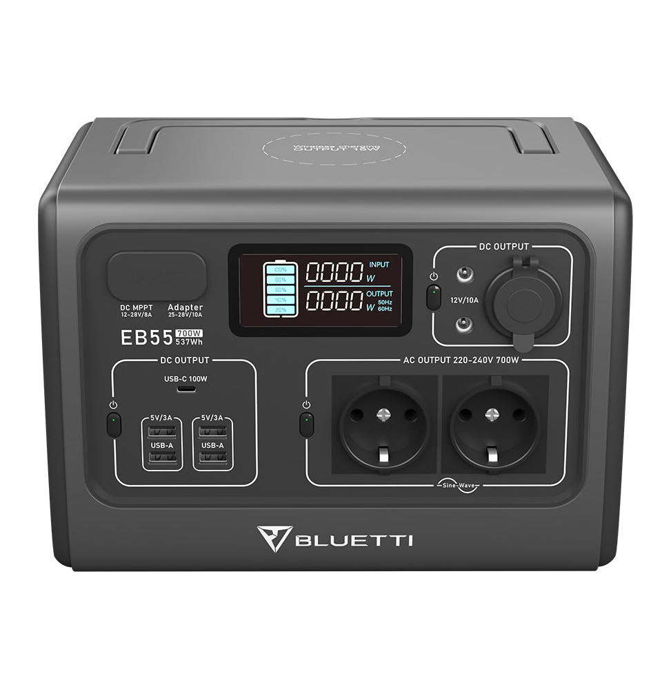 Station d'alimentation portable BLUETTI PowerOak EB55 | 700W, 537Wh – Image 2