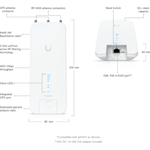 Station de base Ubiquiti RocketPRISM 5AC Gen2 (RP-5AC-GEN2)