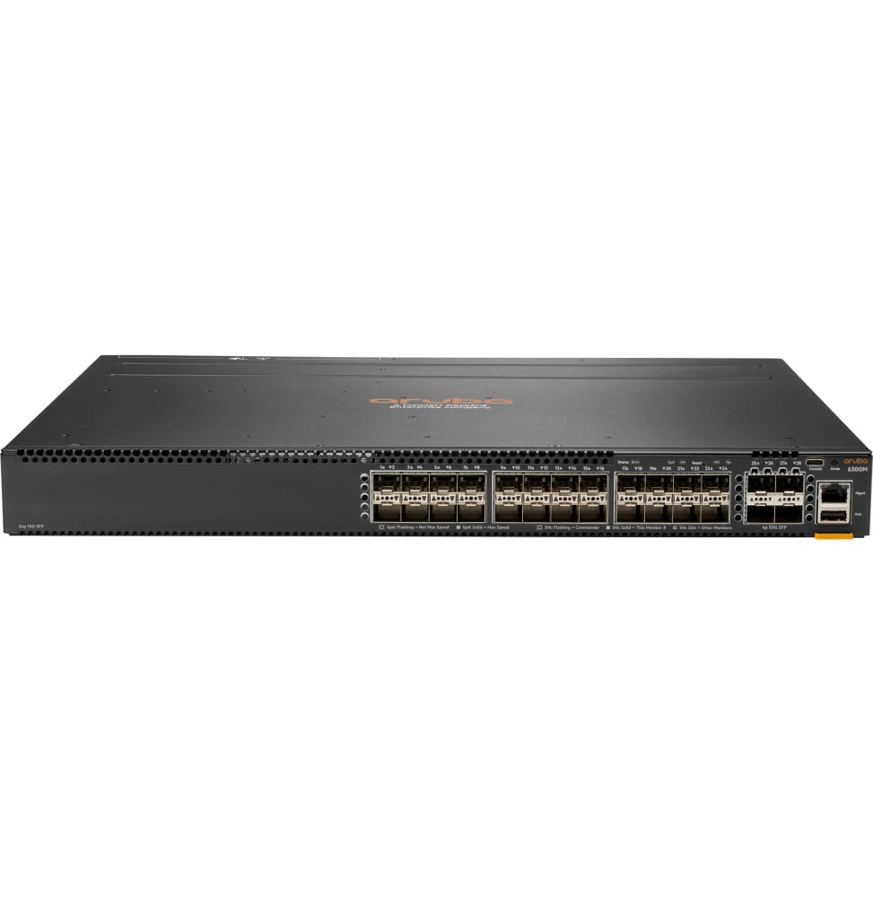 Switch Administrable Aruba CX 6300M de couche 3 - 24 ports 10G SFP+ et 4 ports SFP56 (JL658A)