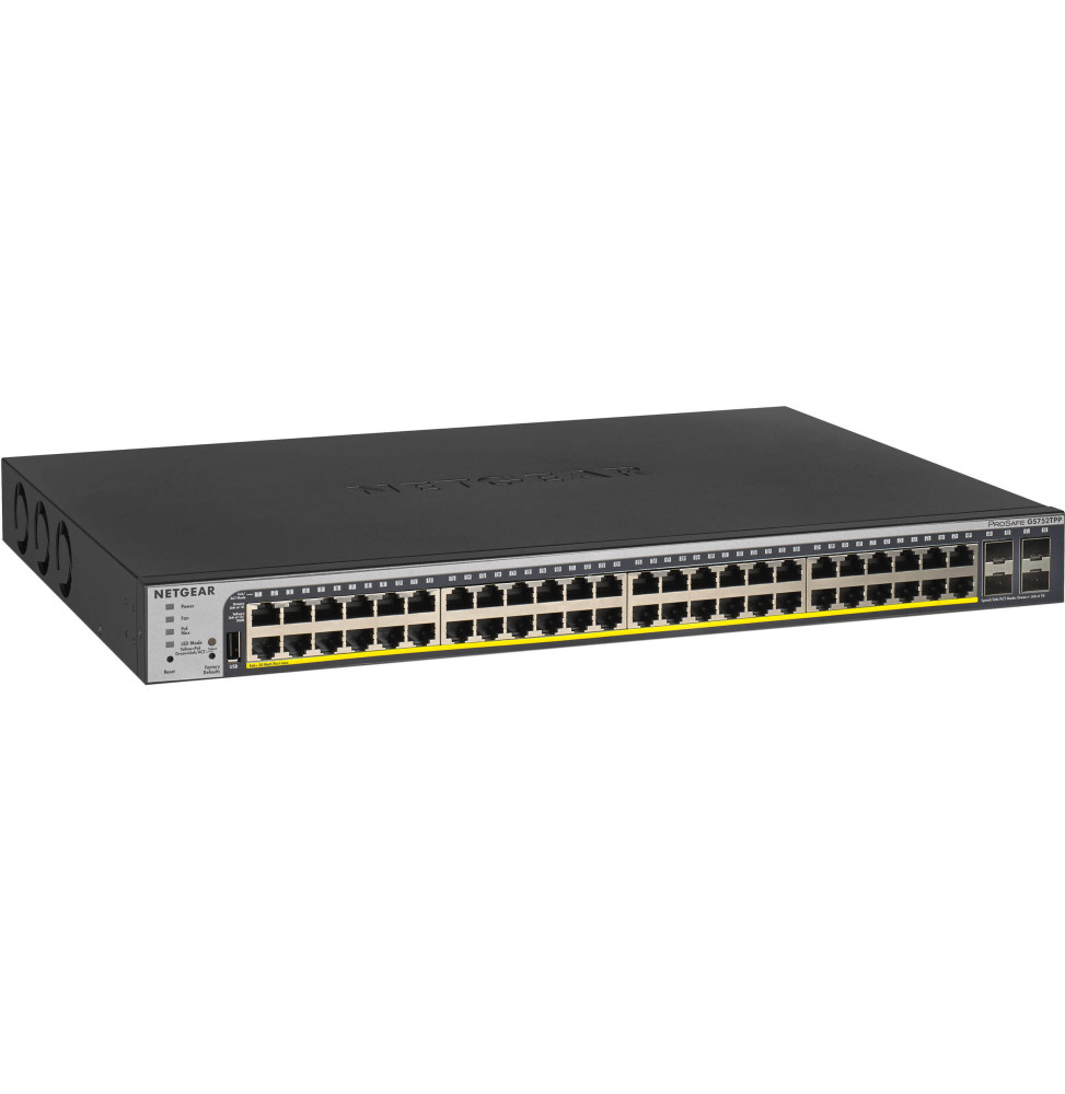 Switch administrable Netgear gigabit 48 ports PoE+ avec 4 ports SFP 760W (GS752TPP) – Image 2