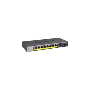 Switch administrable Netgear gigabit 8 ports PoE+ avec 2 ports SFP 55W (GS110TP)