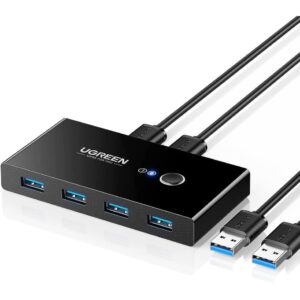Switch USB 3.0 Ugreen 4 Ports pour 2 PC (30768)