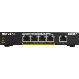 Switch Netgear non manageable 5 ports Gigabit Ethernet avec PoE+ 63W (GS305P)