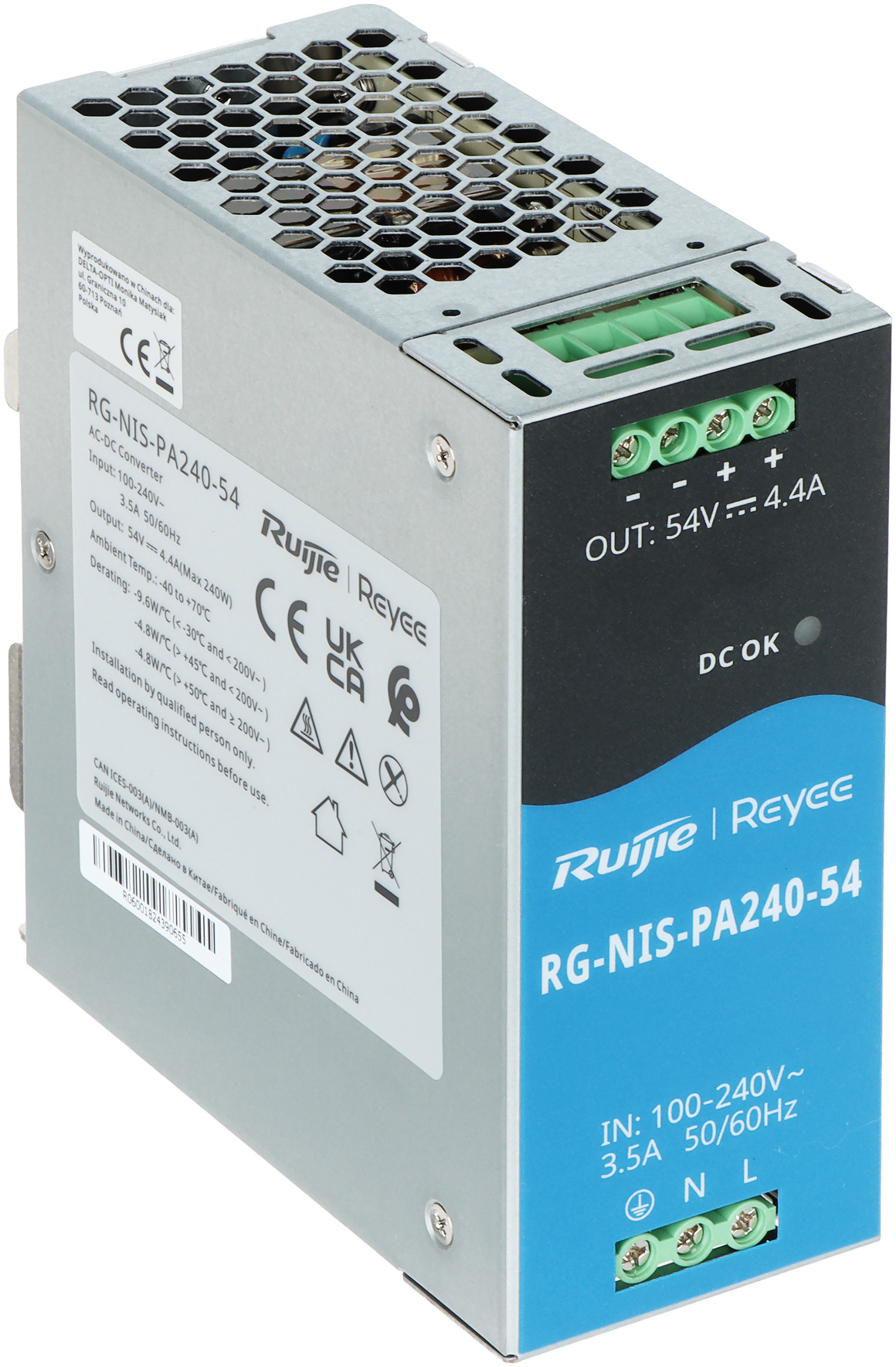 Bloc d’alimentation industriel Reyee PSU 240W pour RG-NIS2100 switch (RG-NIS-PA240-54) – Image 3