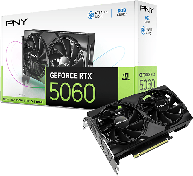 Carte Graphique à double ventilateur PNY GeForce RTX 5060 NVIDIA 8GB PCIE 5.0 (VCG50608DFXPB1) – Image 9