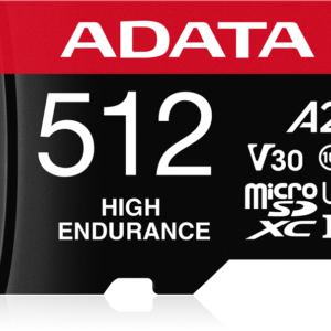 Carte mémoire ADATA 512 Go microSDXC/SDHC UHS-I haute endurance (AUSDX512GUI3V30SHA2-)