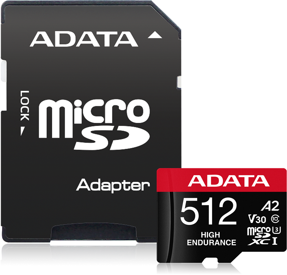 Carte mémoire ADATA 512 Go microSDXC/SDHC UHS-I haute endurance (AUSDX512GUI3V30SHA2-) – Image 3