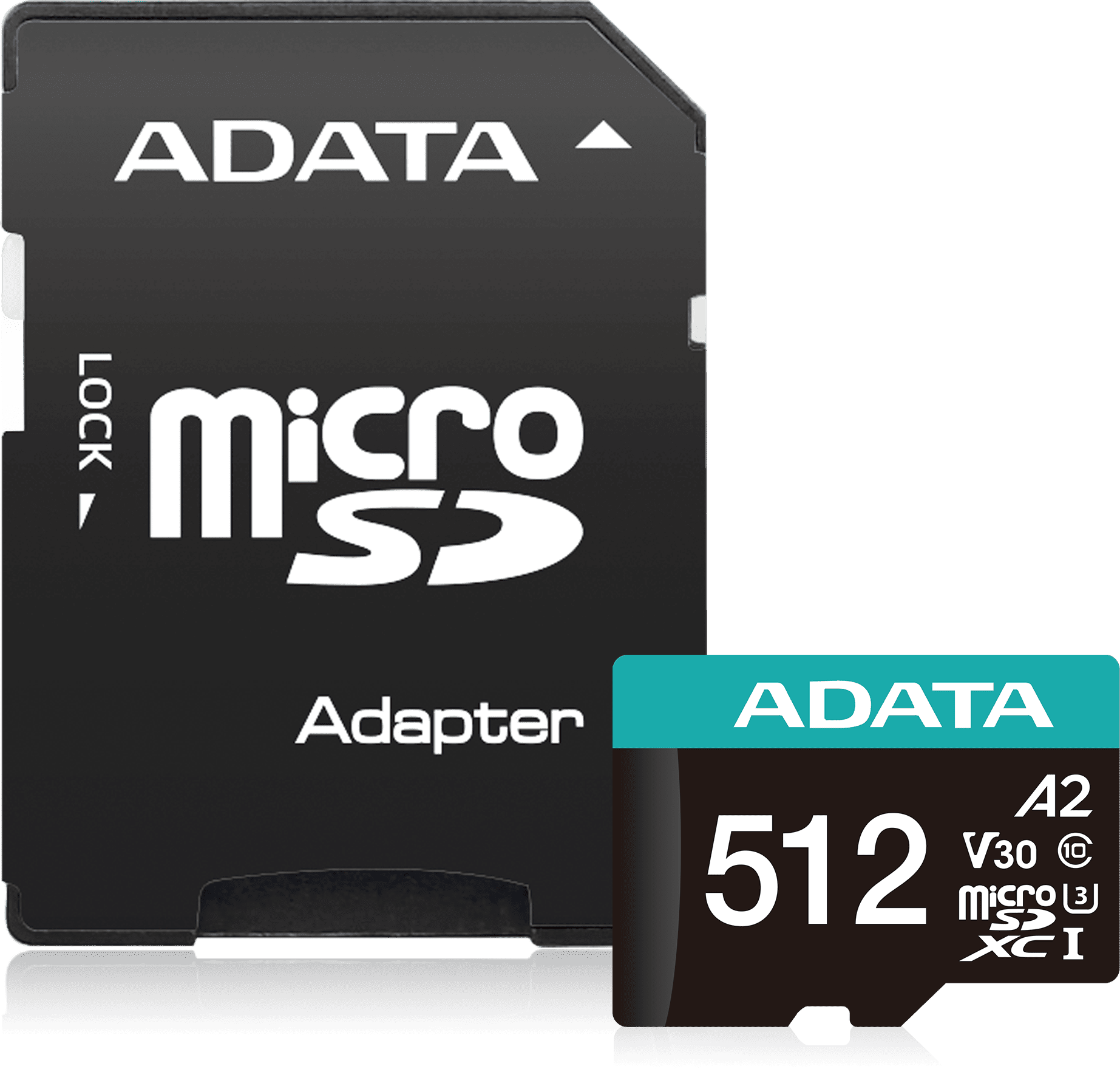 Carte mémoire ADATA Premier Pro 512 Go microSDXC/SDHC UHS-I U3 V30 (AUSDX512GUI3V30SA2-R) – Image 2