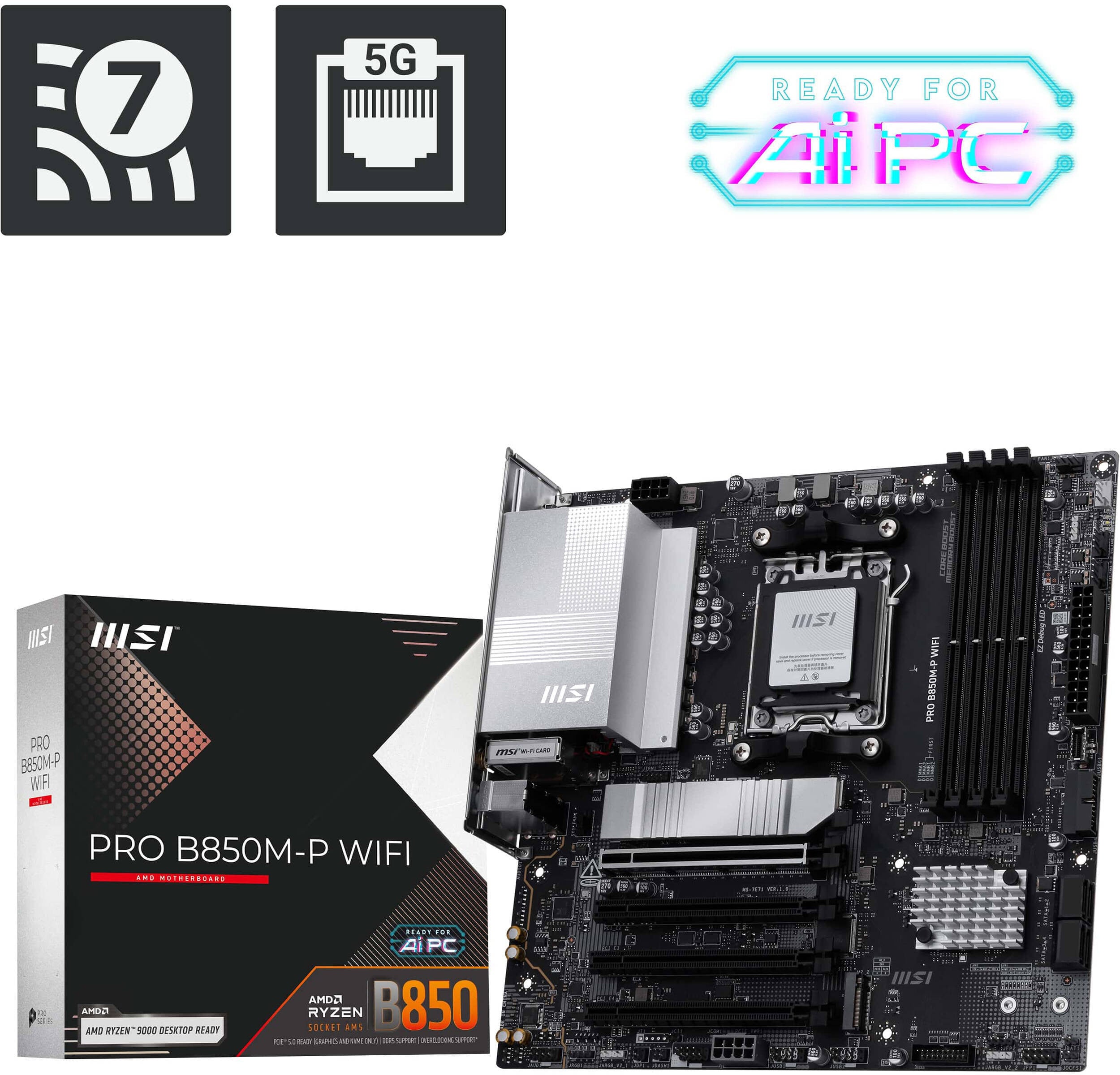 Carte Mère MSI PRO B850M-P WIFI (911-7E71-001)