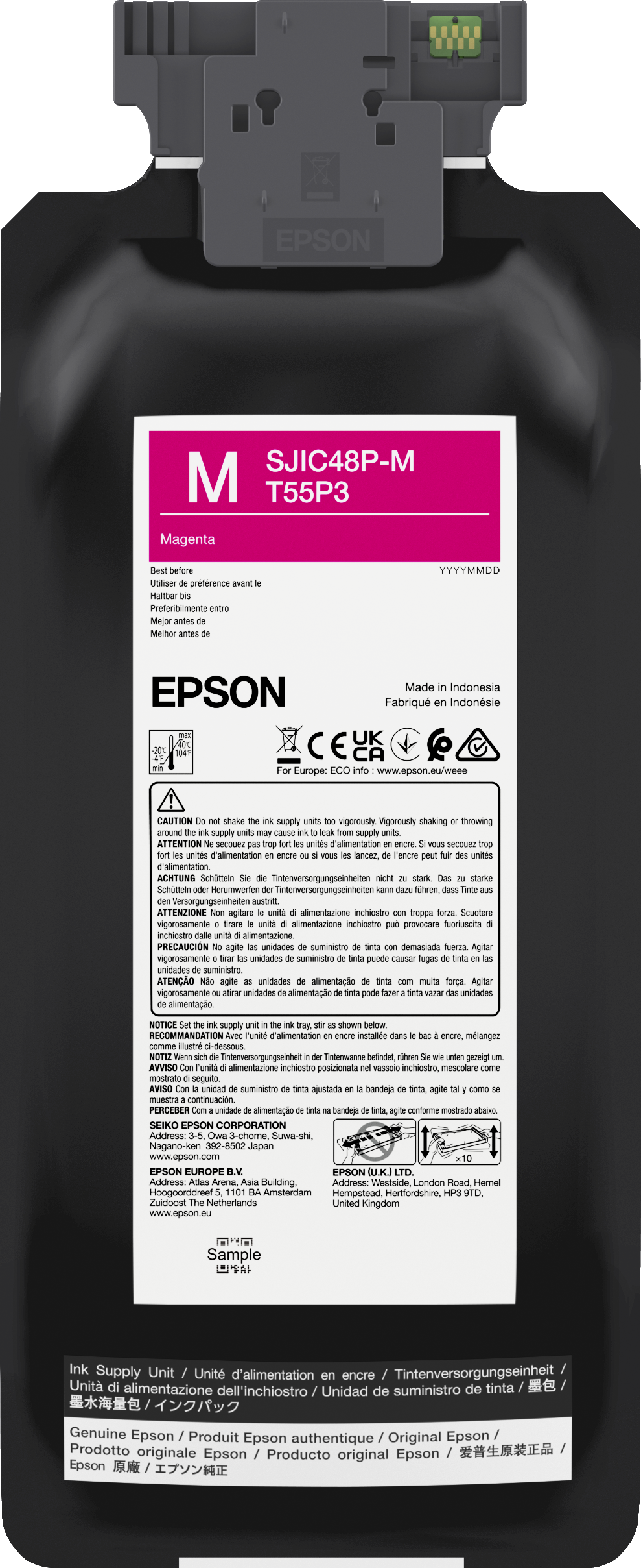 Cartouche d'encre Magenta Epson ColorWorks C8000 (C13T55P340)