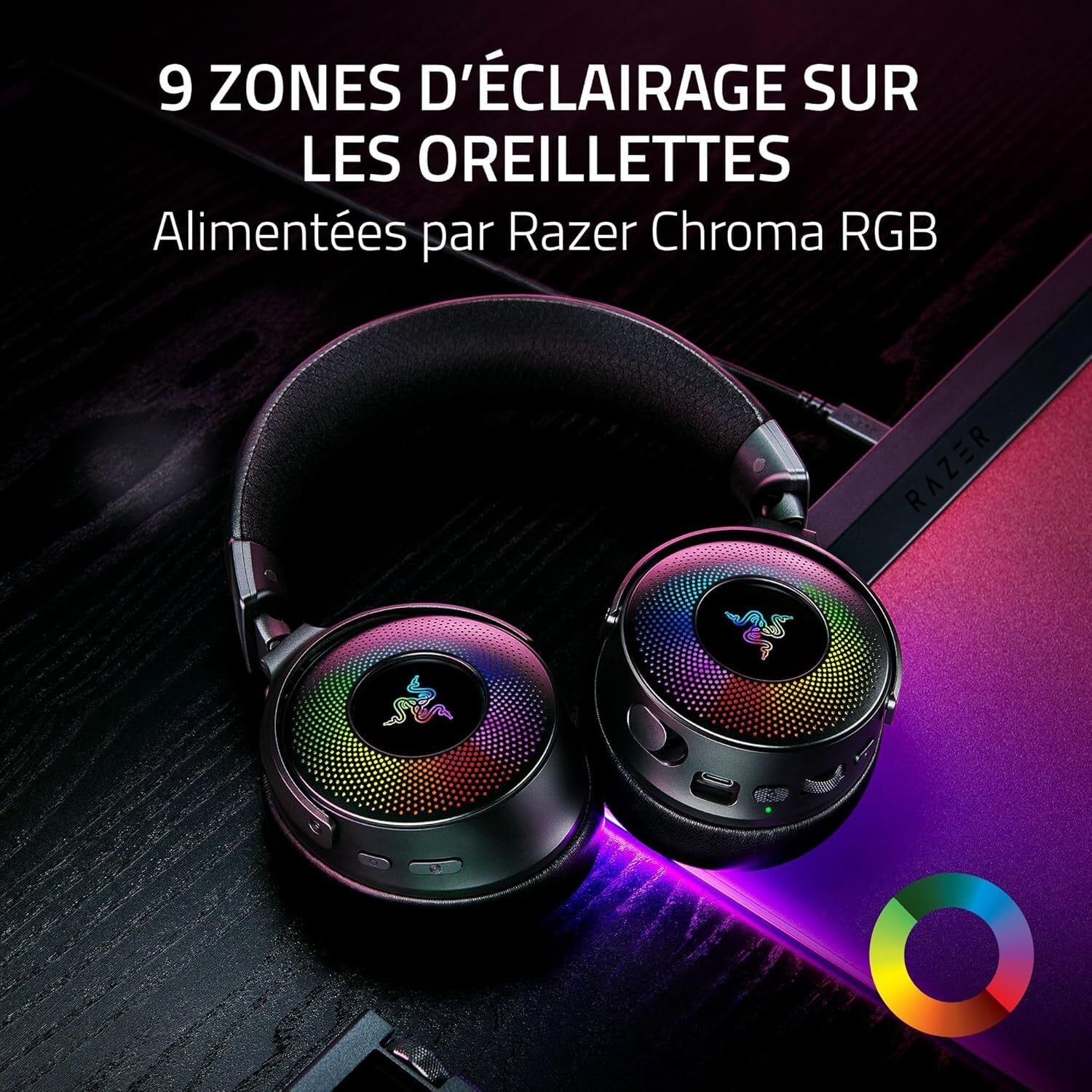 Casque gaming Bluetooth Razer Kraken V4 Pro vec hub de contrôle (RZ04-05160100-R3M1) – Image 9