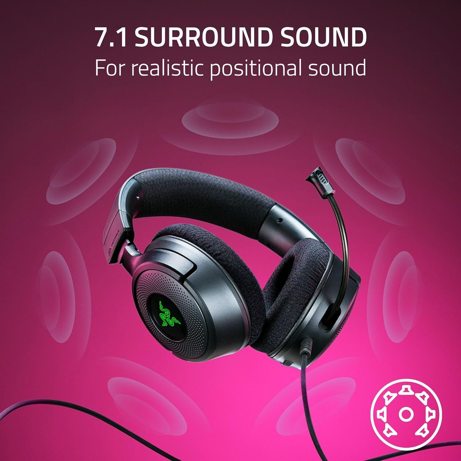 Casque gaming Razer Kraken V4 X - USB (RZ04-05180100-R3M1) – Image 8