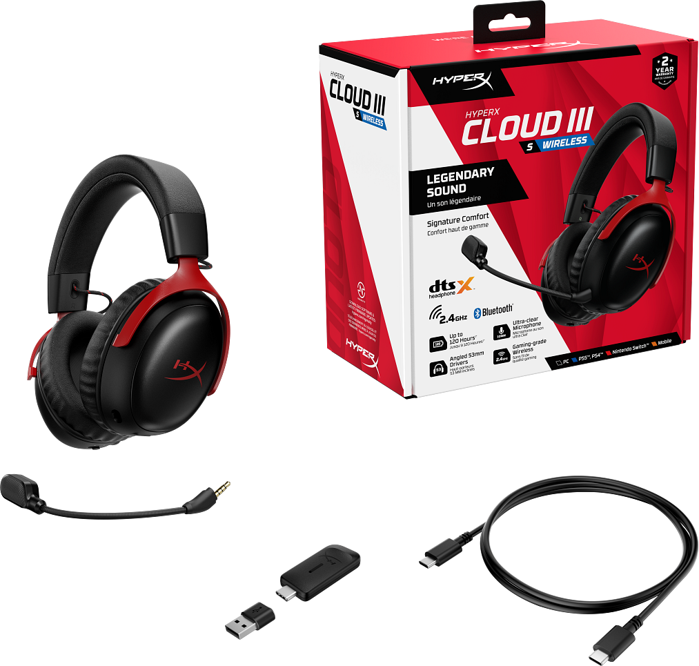 Casque gaming sans fil Bluetooth HyperX Cloud III S (A59Z0AA) – Image 7