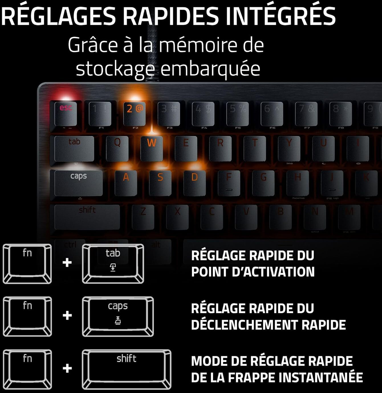 Clavier Gamer Razer Huntsman V3 Pro Mini USB - AZERTY (RZ03-04990500-R3F1) – Image 7