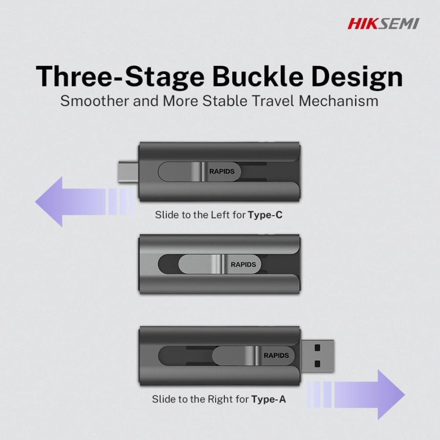 Clé USB double connectique Hiksemi S560 1 To USB-A / USB-C (HS-USB-S560-1TB-U3) – Image 4