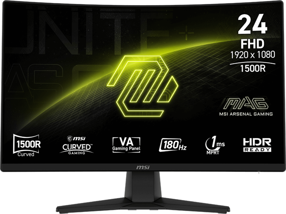 Écran incurvé Gaming 24" Full HD MSI MAG 242C (9S6-3BC31T-001)
