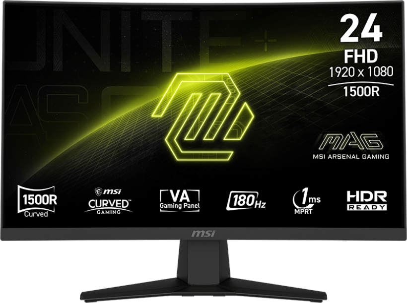 Écran incurvé Gaming 24" Full HD MSI MAG 244C (9S6-3BB31H-029)