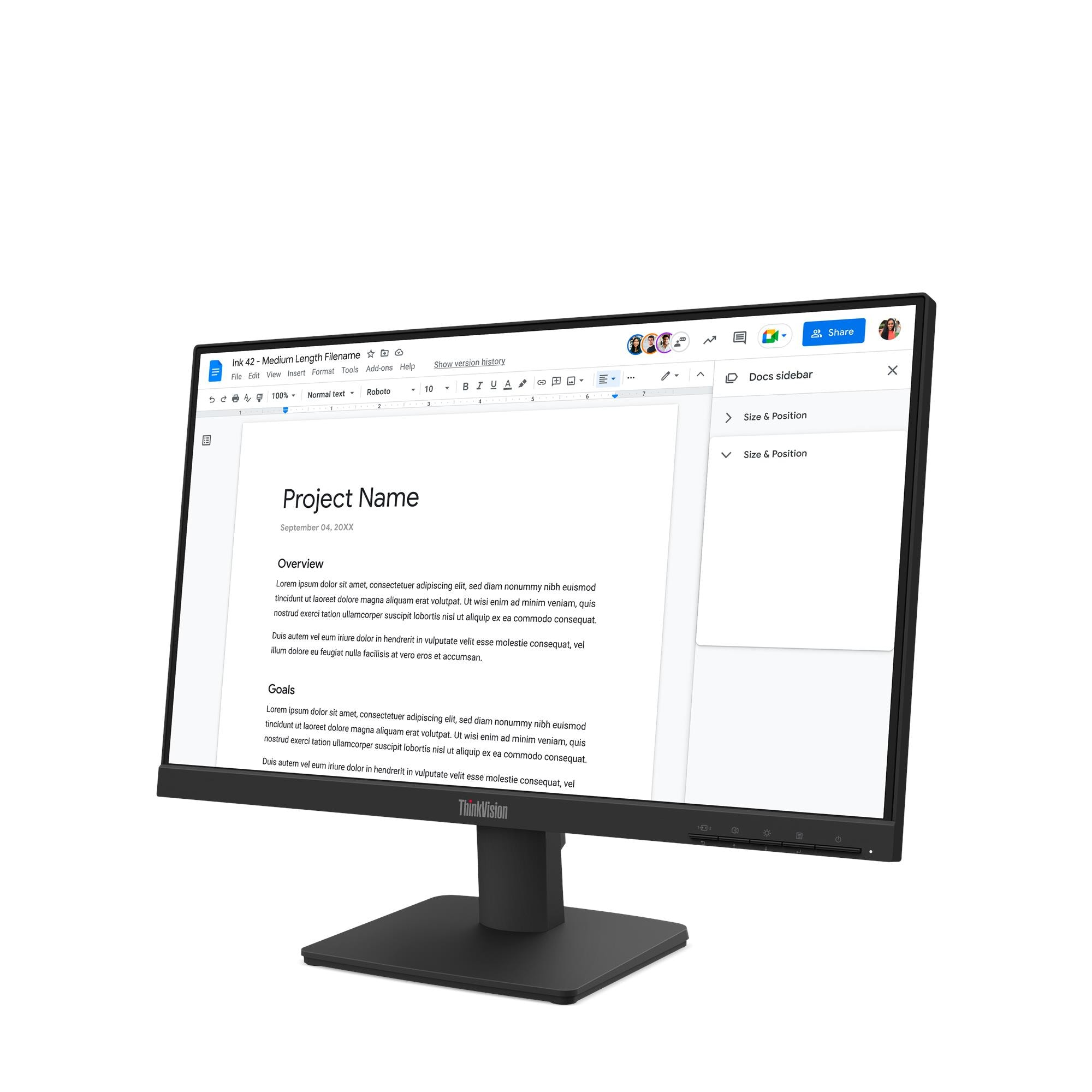 Écran Plat 22" Lenovo ThinkVision S22-4e FullHD (64CBKAT6EU) – Image 3