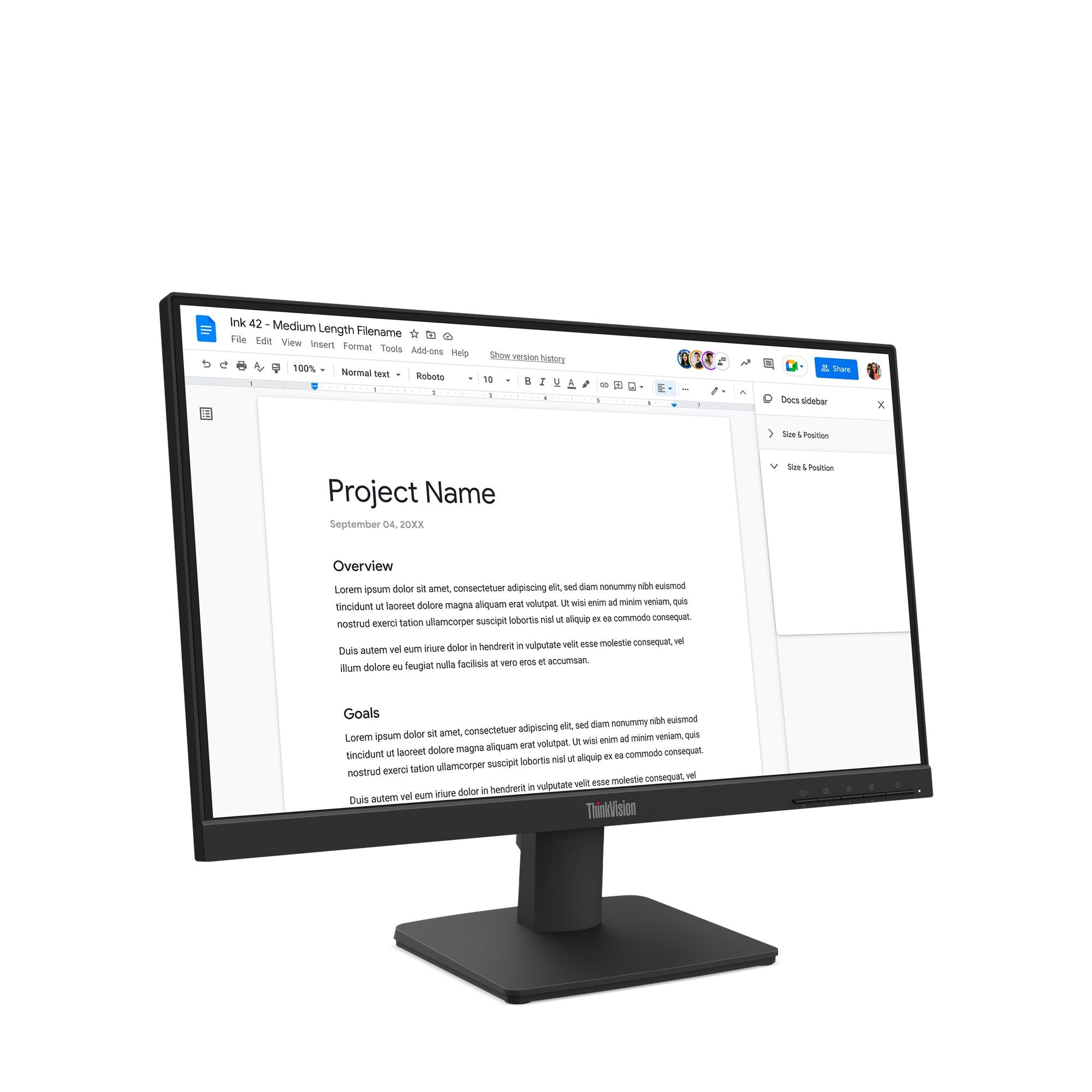 Écran Plat 22" Lenovo ThinkVision S22-4e FullHD (64CBKAT6EU) – Image 2