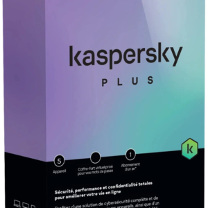 Kaspersky Plus (équivalent à Internet Security) - 5 Postes / 1 an (KL10428BEFS-FFPMAG)
