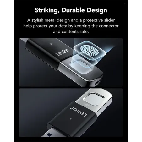 LEXAR JUMPDRIVE FINGERPRINT F35 CLÉ USB 3.0 128GB – Image 4