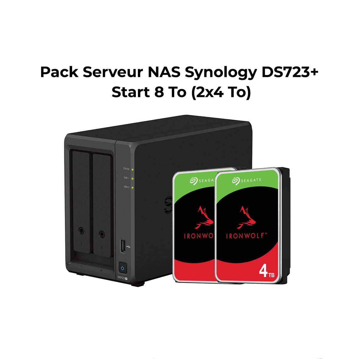 Pack Serveur NAS 2 baies Synology DiskStation® DS723+ Start 8 To (2x4 To)
