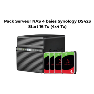 Pack Serveur NAS 4 baies Synology DiskStation® DS423 Start 16 To (4x4 To)