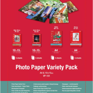Papier photo Canon VP-101 Lot de 4x6” et 20 feuilles (0775B079AA)