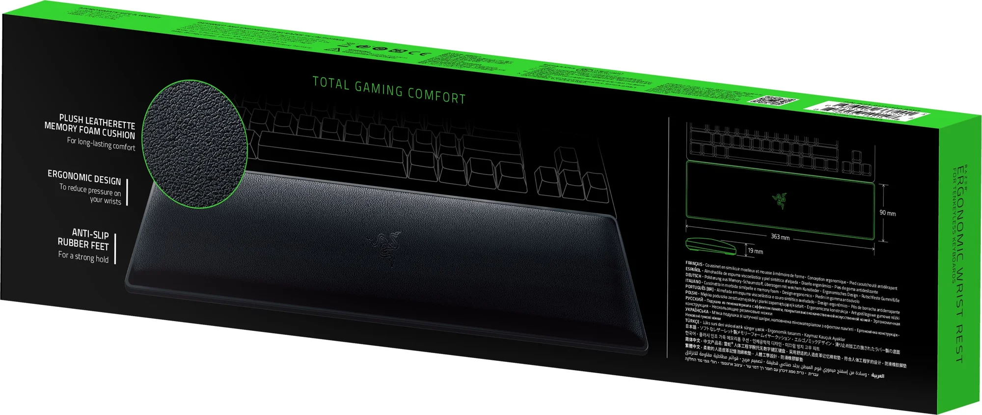 Razer Repose poignet pour Clavier Wrist Rest TKL (RC21-01710100-R3M1) – Image 7