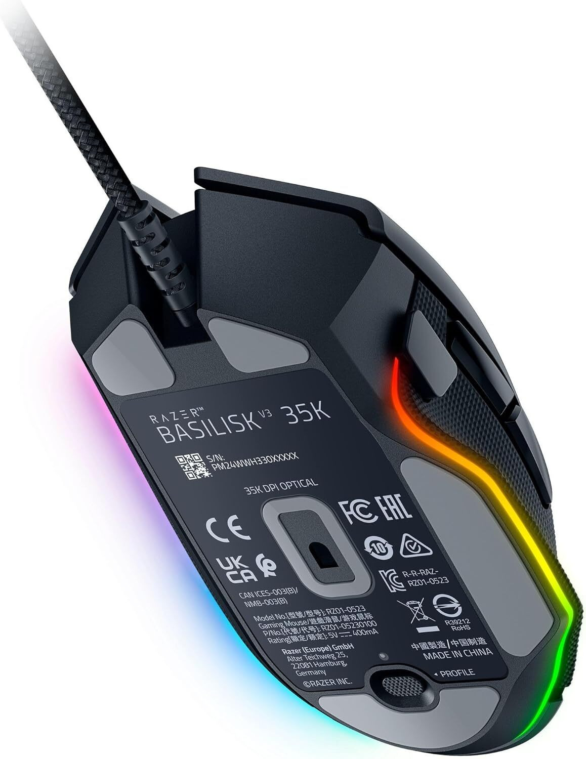 Souris gaming filaire Razer Basilisk V3 35K (RZ01-05230100-R3M1) – Image 3