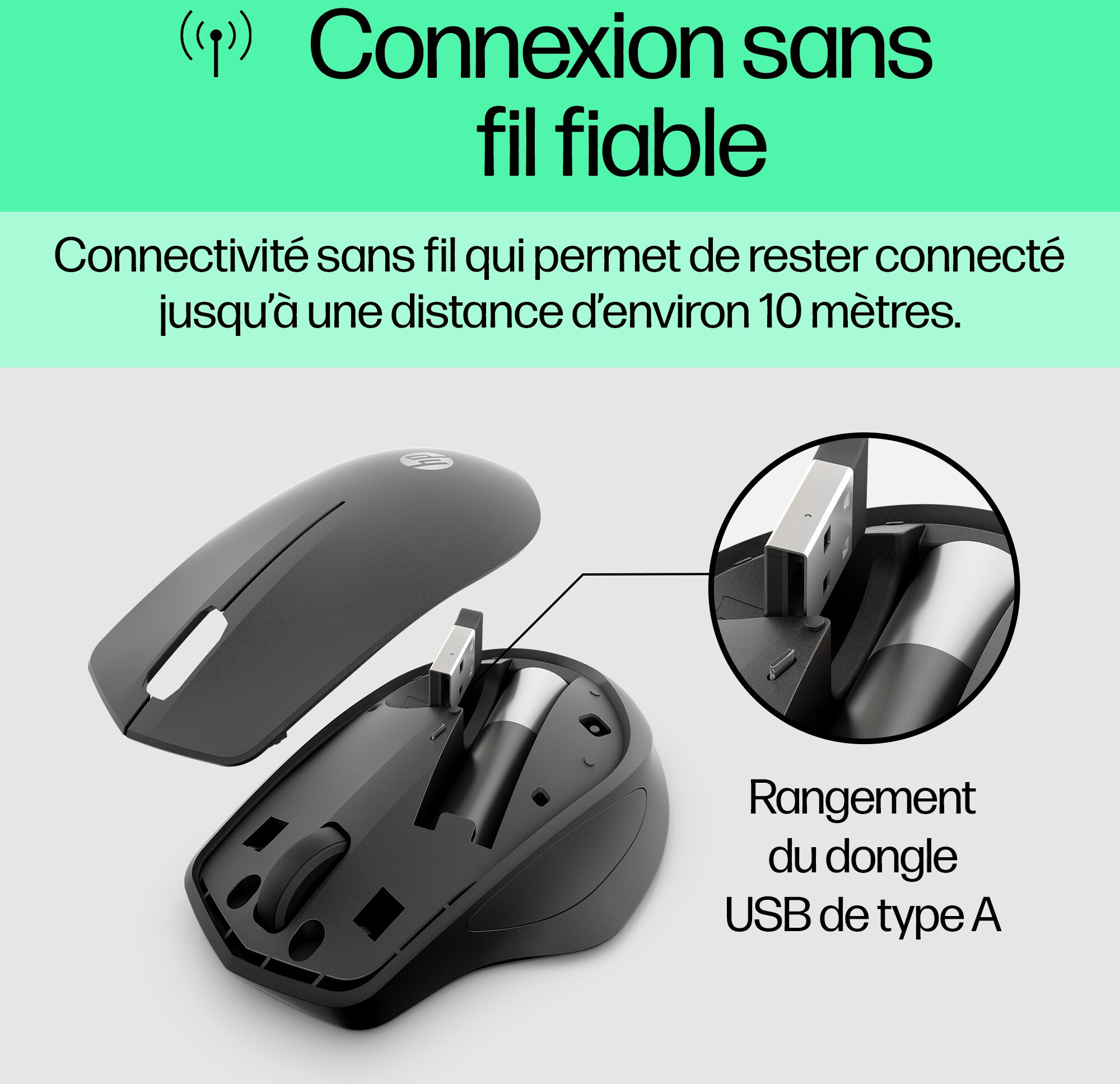 Souris sans fil silencieuse HP 280 (19U64AA) – Image 9